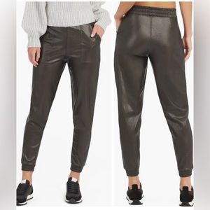 SPANX Faux Leather Jogger Pants